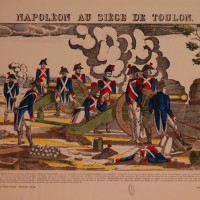 Image d'Epinal reprsentant Napolon au sige de Toulon